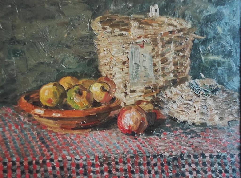 Richard Mund, Obststillleben in Öl