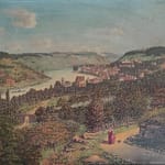Ölgemälde Rhein bei Boppard des Künstlers Ernst Seyffardt
