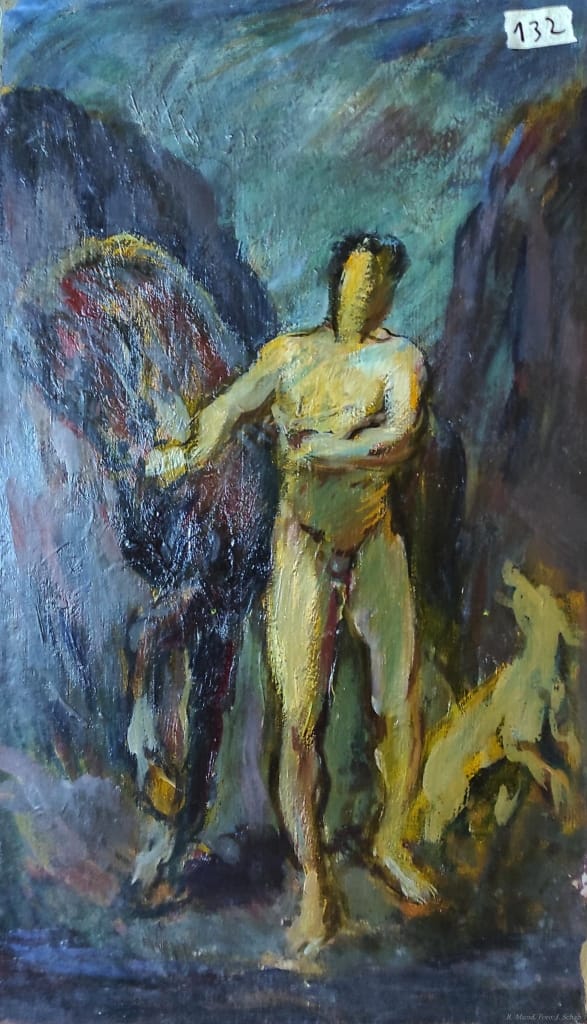 Mythologische Szenen - Ölgemälde - Symbolismus, Expressionismus - Künstler Prof. Richard Mund