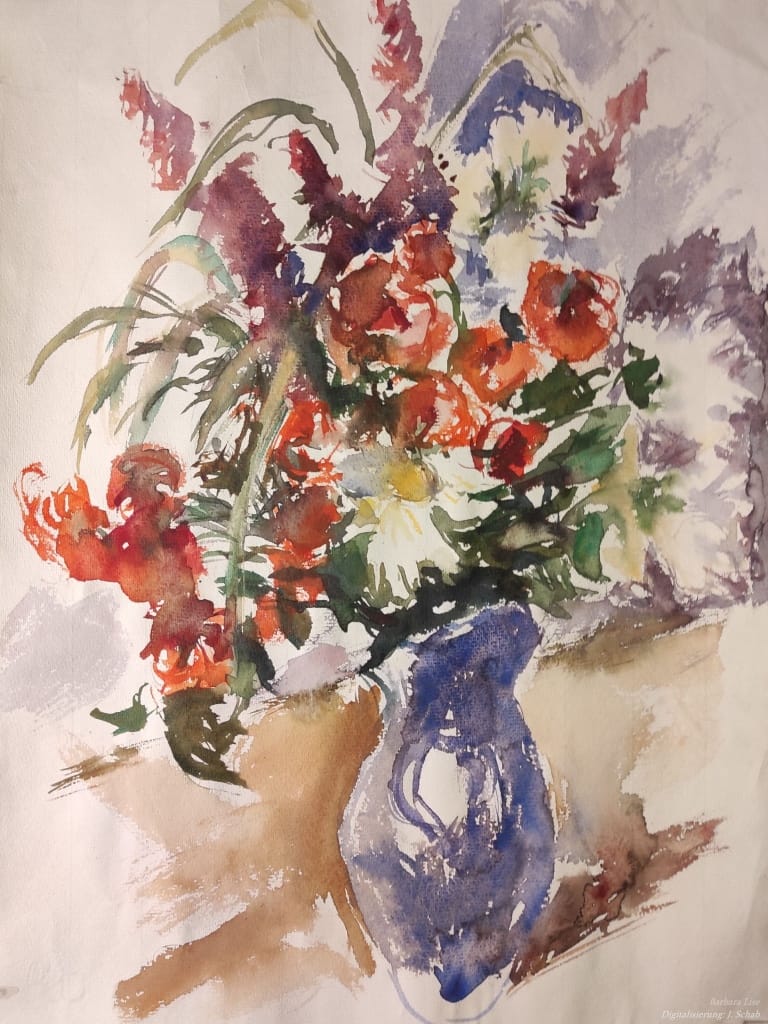 Blumenstillleben - Aquarell von Barbara Lise