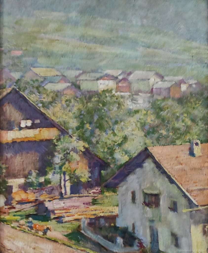 Gebäude - Ölgemälde - Künstler Prof. Richard Mund- Spätimpressionismus